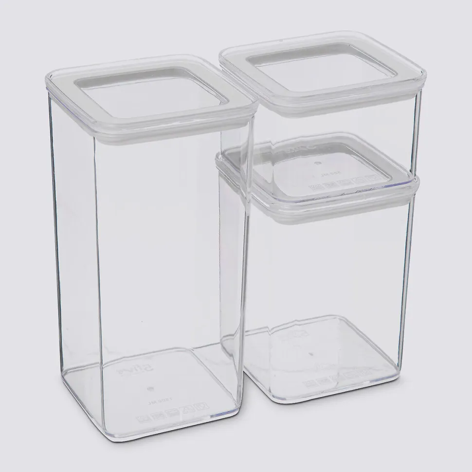 Zestaw 3 pudełek Eske transparentne