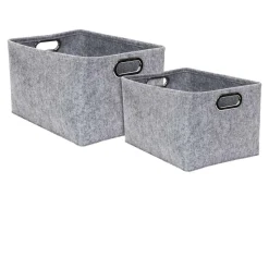 Zestaw 2 pudełek filcowych prostokątne szare