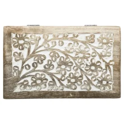 Zestaw 2 pudełek z drewna mango