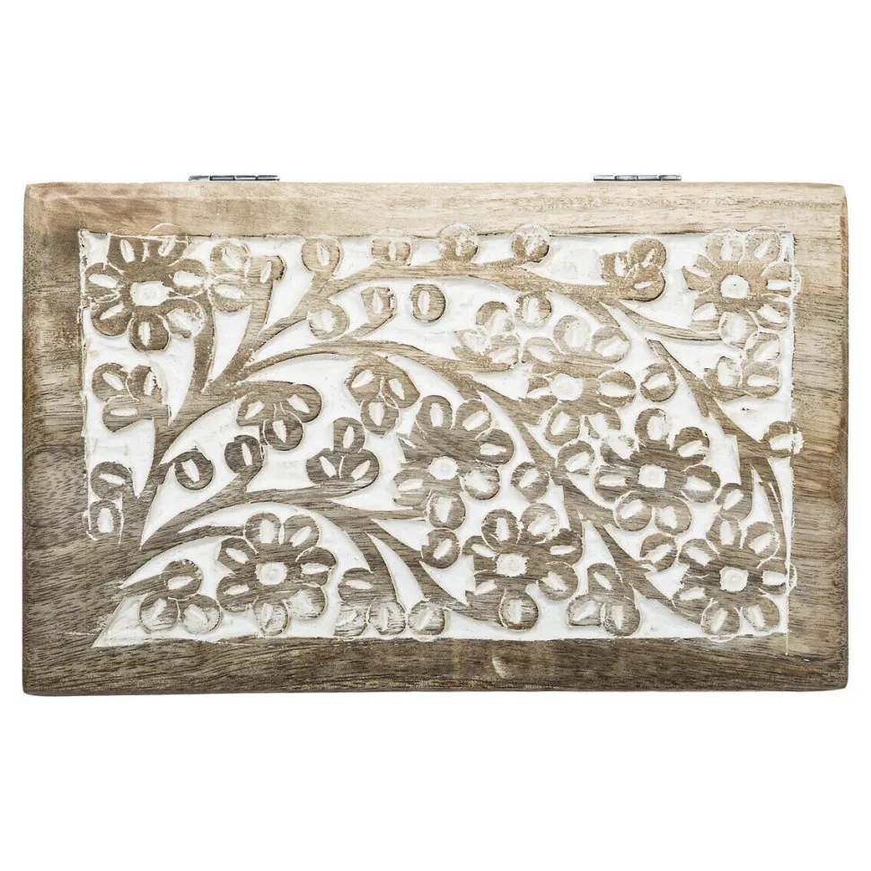 Zestaw 2 pudełek z drewna mango