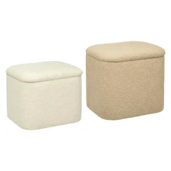 Zestaw 2 puf Dani beżowe