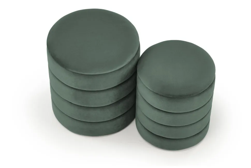 Zestaw 2 puf Gabael zielony