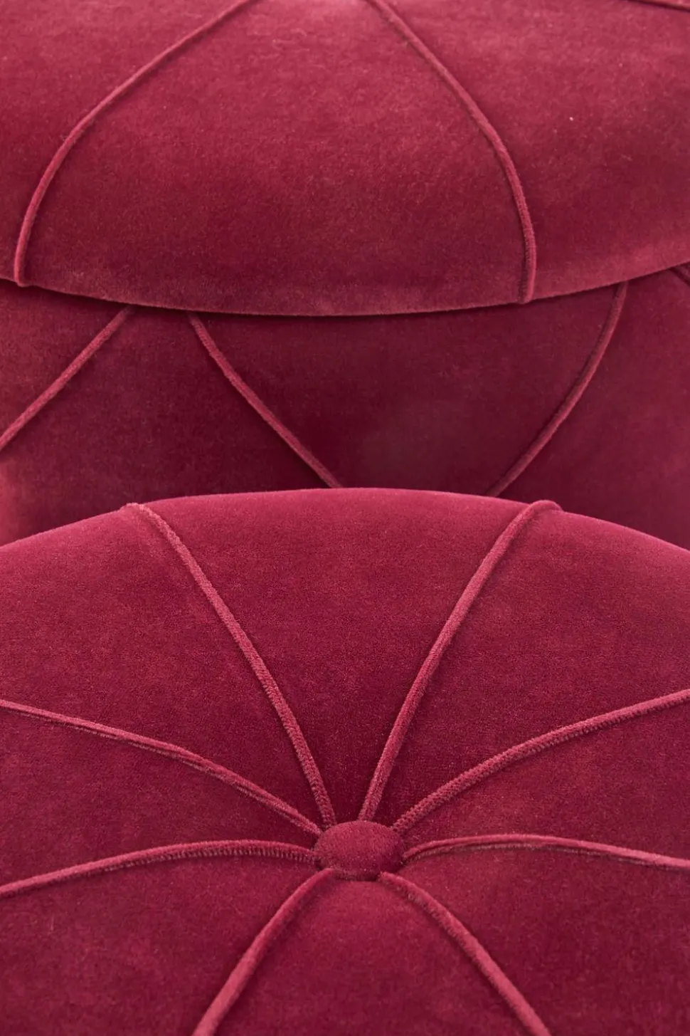 Zestaw 2 puf Grena ze schowkiem bordowe