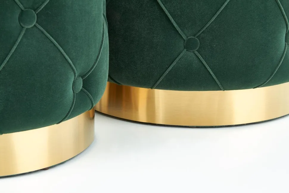 Zestaw 2 puf Grena ze schowkiem zielone