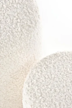 Zestaw 2 puf Nacun kremowe z pojemnikiem