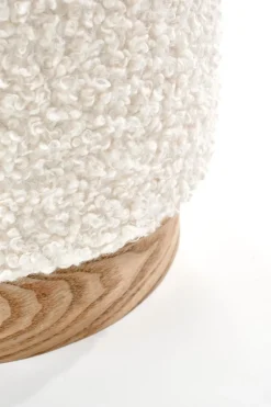 Zestaw 2 puf Nacun kremowe z pojemnikiem