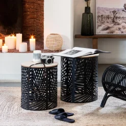 Zestaw 2 stolików Akira czarne