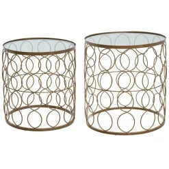 Zestaw 2 stolików Archi złote