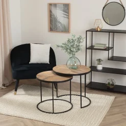 Zestaw 2 stolików Basile