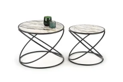 Zestaw 2 stolików Chaletz biały