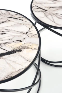 Zestaw 2 stolików Chaletz biały