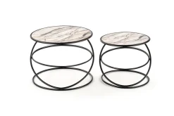 Zestaw 2 stolików Chaletz biały