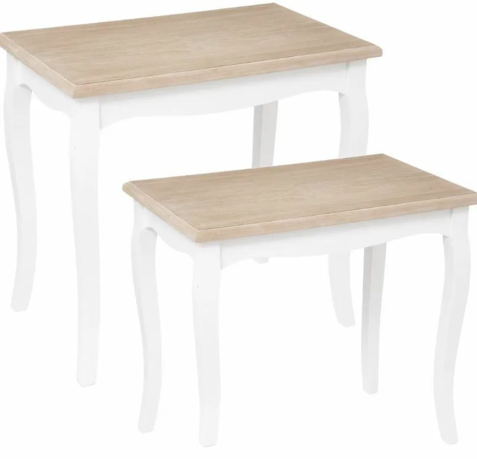 Zestaw 2 stolików Chrysa białe