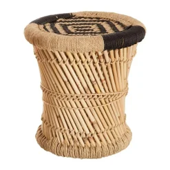 Zestaw 2 stolików Corde naturalne/czarne