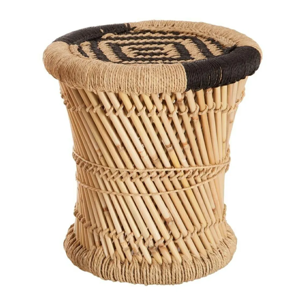 Zestaw 2 stolików Corde naturalne/czarne