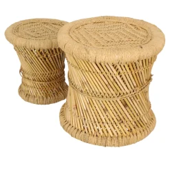 Zestaw 2 stolików Corde naturalne