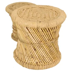 Zestaw 2 stolików Corde naturalne