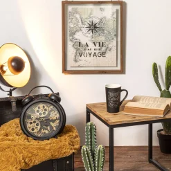 Zestaw 3 stolików Edena akacja/metal