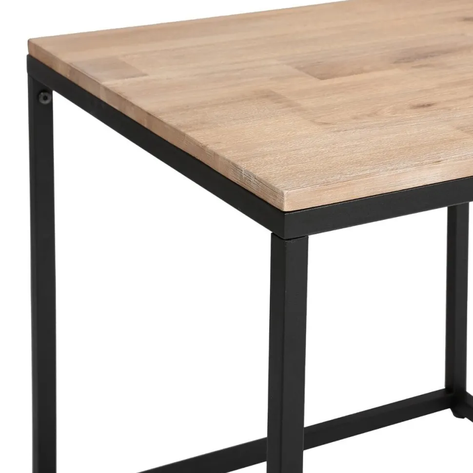 Zestaw 3 stolików Edena akacja/metal