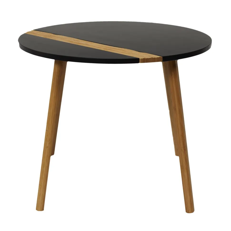 Zestaw 2 stolików kawowych Paraiba czarny/naturalny