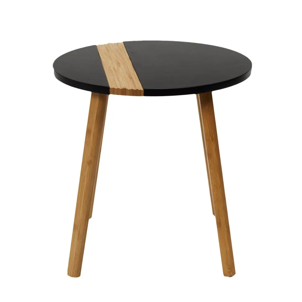 Zestaw 2 stolików kawowych Paraiba czarny/naturalny