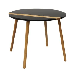 Zestaw 2 stolików kawowych Paraiba czarny/naturalny