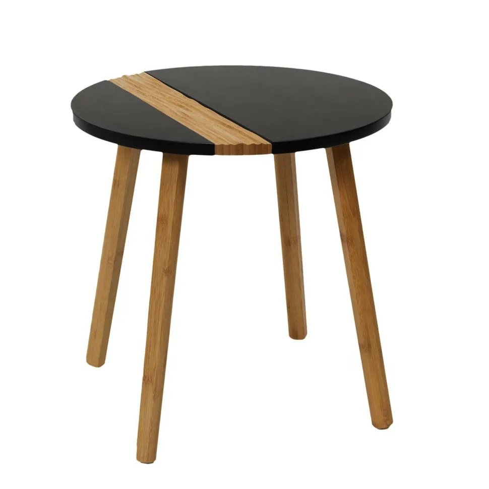 Zestaw 2 stolików kawowych Paraiba czarny/naturalny