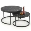 Zestaw 2 stolików kawowych Yvetta czarny