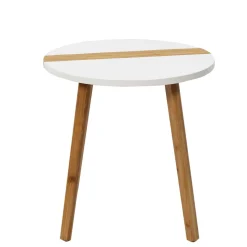 Zestaw 2 stolików kawowych Paraiba  biały/naturalny