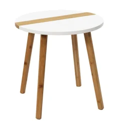 Zestaw 2 stolików kawowych Paraiba  biały/naturalny