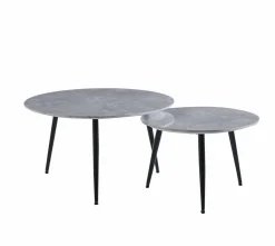 Zestaw 2 stolików kawowych Tifa beton szary