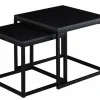 Zestaw 2 stolików kawowych Davina czarny