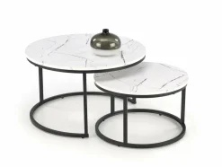 Zestaw 2 stolików kawowych Yvetta biały
