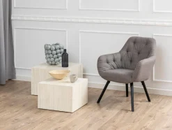 Zestaw 2 stolików kawowych Dice beżowe