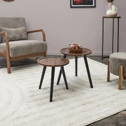 Zestaw 2 stolików kawowych Bernia akacja