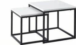 Zestaw 2 stolików kawowych Davina biały