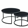 Zestaw 2 stolików kawowych Silas czarny