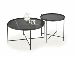 Zestaw 2 stolików kawowych Brielle czarny