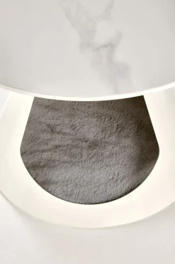 Zestaw 2 stolików Mae z legowiskiem dla zwierząt biały marmur/biały