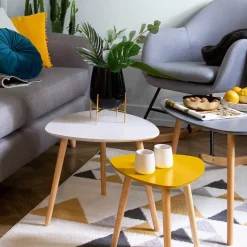 Zestaw 3 stolików Mileo S trikolor