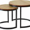 Zestaw 2 stolików Mirra naturalne/czarne