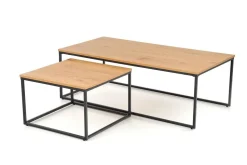 Zestaw 2 stolików Moxford dąb złoty /