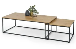 Zestaw 2 stolików Moxford dąb złoty /