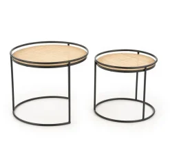 Zestaw 2 stolików Nabul czarny /