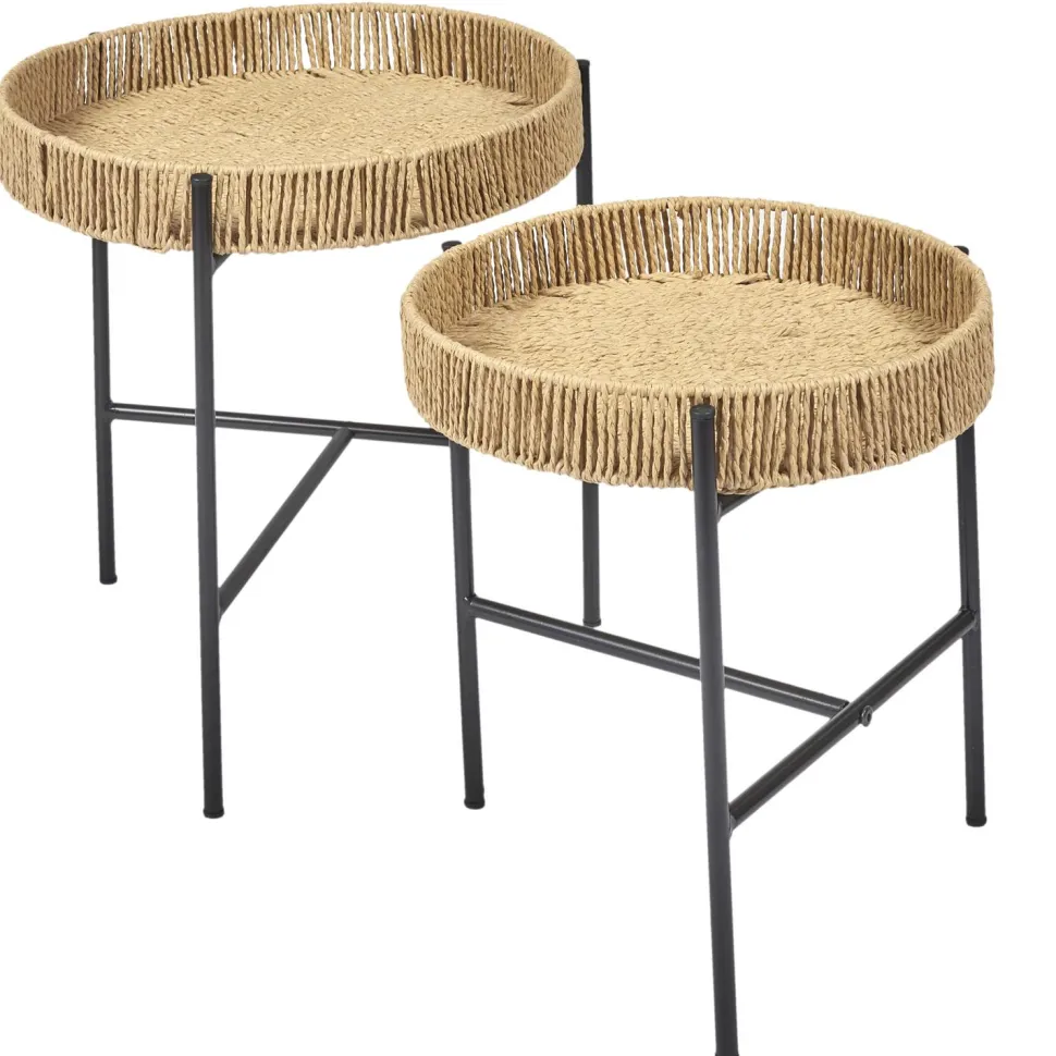Zestaw 2 stolików Pampa plecione