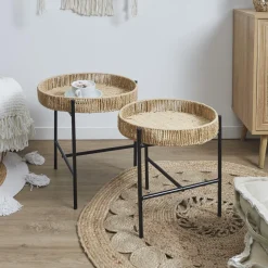Zestaw 2 stolików Pampa plecione