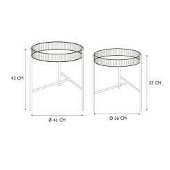 Zestaw 2 stolików Pampa plecione