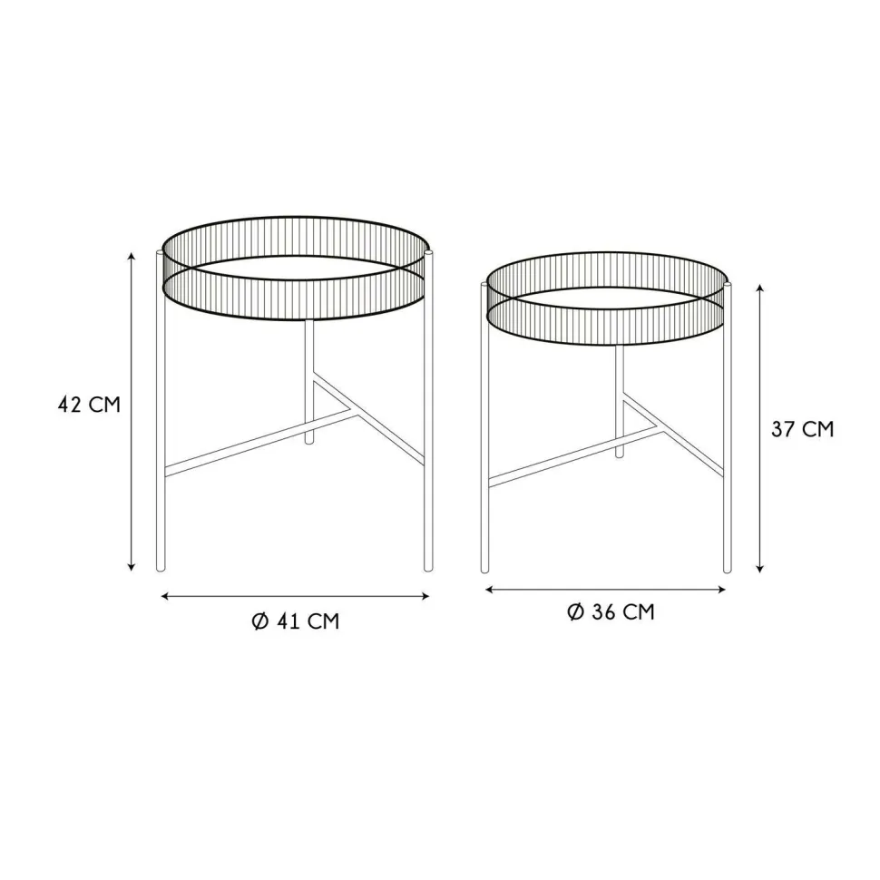 Zestaw 2 stolików Pampa plecione