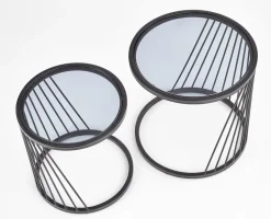 Zestaw 2 stolików Tornello czarny /