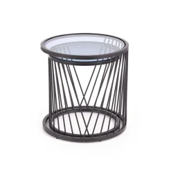 Zestaw 2 stolików Tornello czarny /